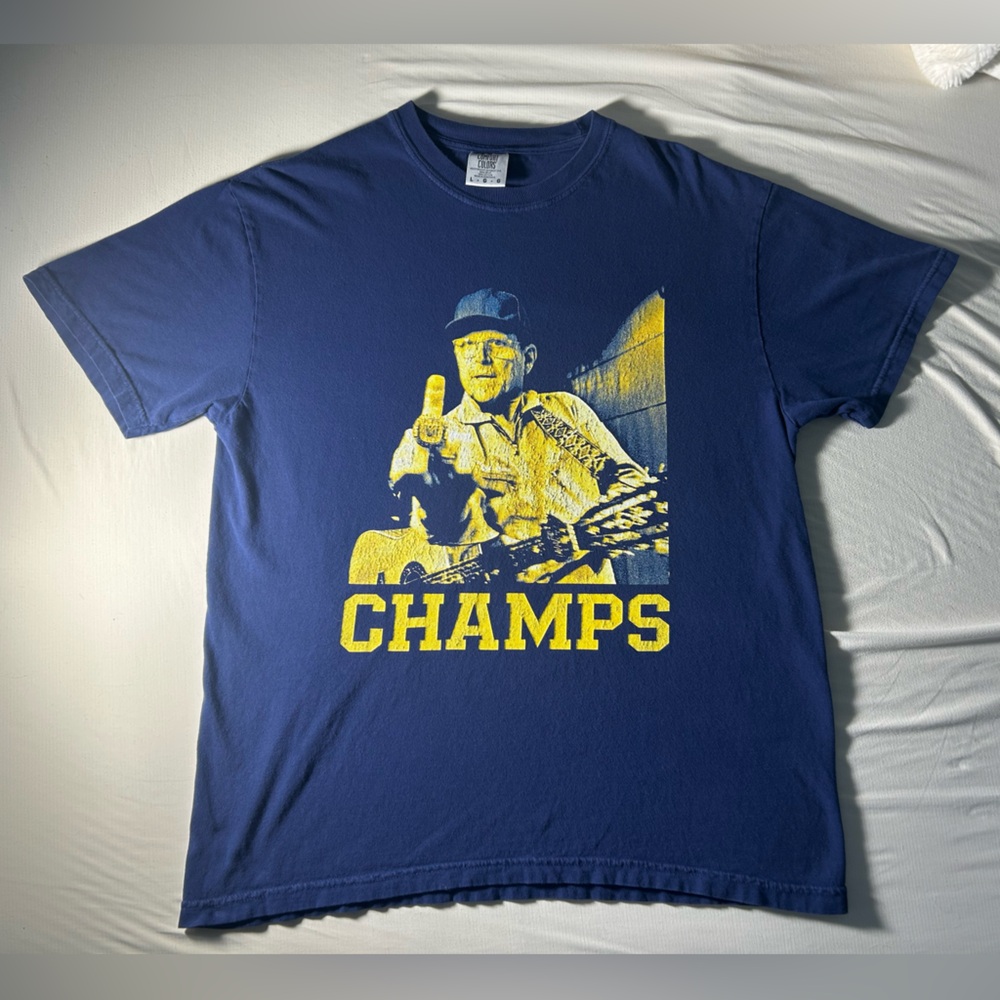 Barstool Sports Navy Blue Michigan Wolverines Jim Harbaugh Johnny Cash T-Shirt